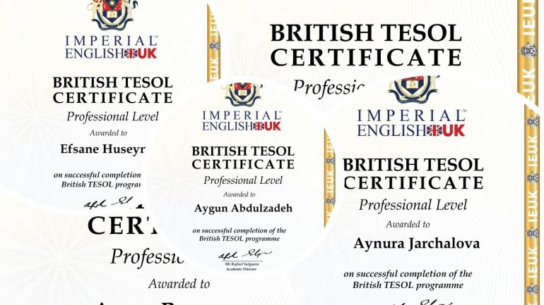 " TESOL " təlimi – 3 müdavimləri